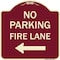 Signmission No Parking Fire Lane W/ Left Arrow Heavy-Gauge Aluminum Architectural Sign, 18" x 18", BU-1818-23736 A-DES-BU-1818-23736 - alternate 1